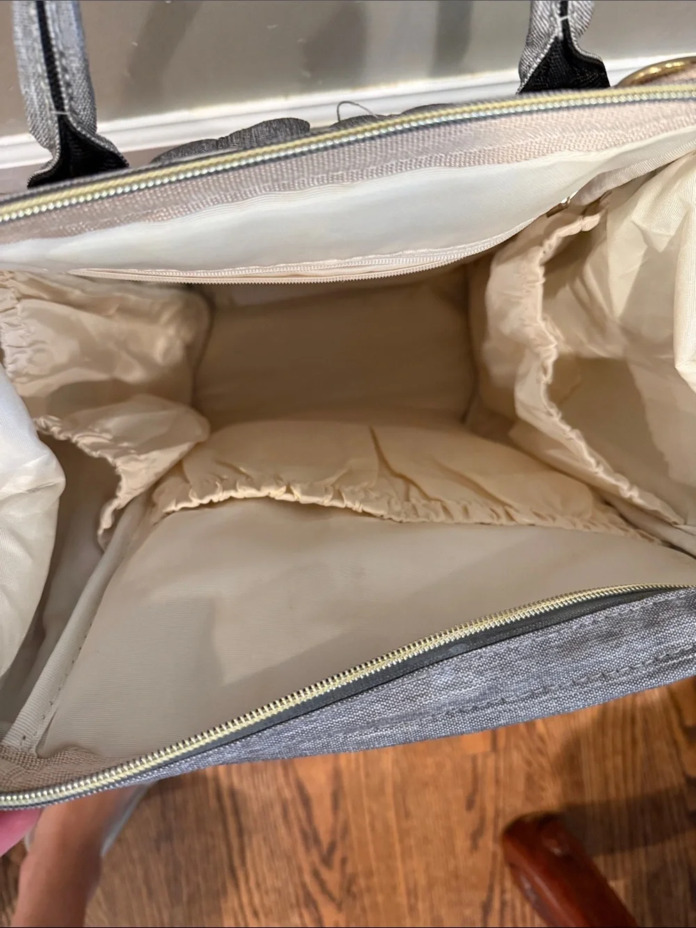 Gray Backpack Tote - Convertible Carrying Bag